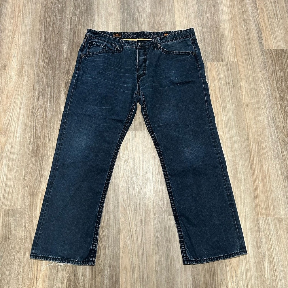 Rivet De Cru Jeans Men‎ 44x34 Blue Denim MAE Relaxed Straight Leg Loose
